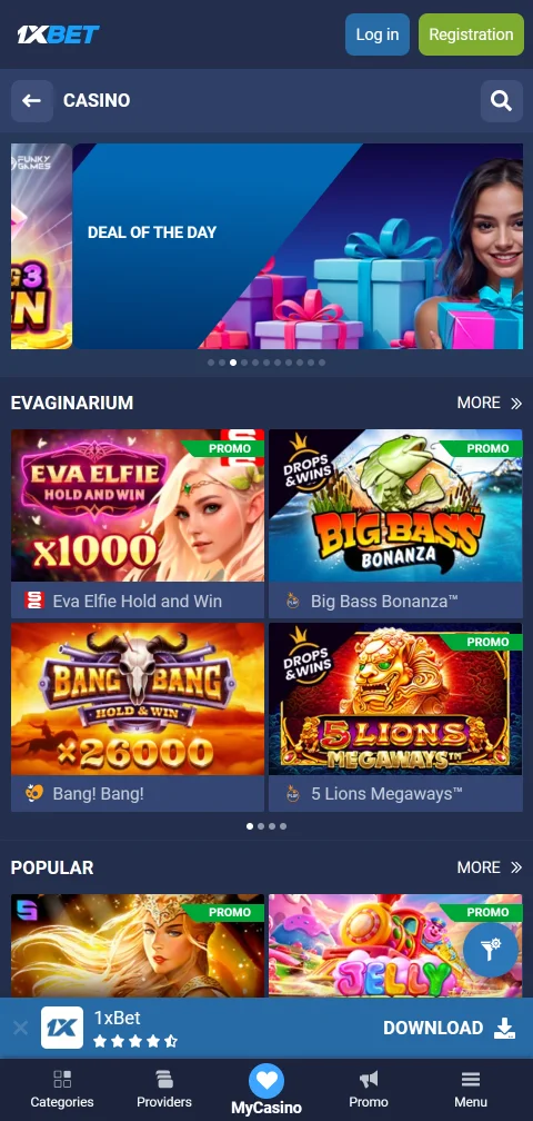 Kasse von 1xBet Casino mit Karten, E-Wallets und Kryptowährungen für Franken-Konten