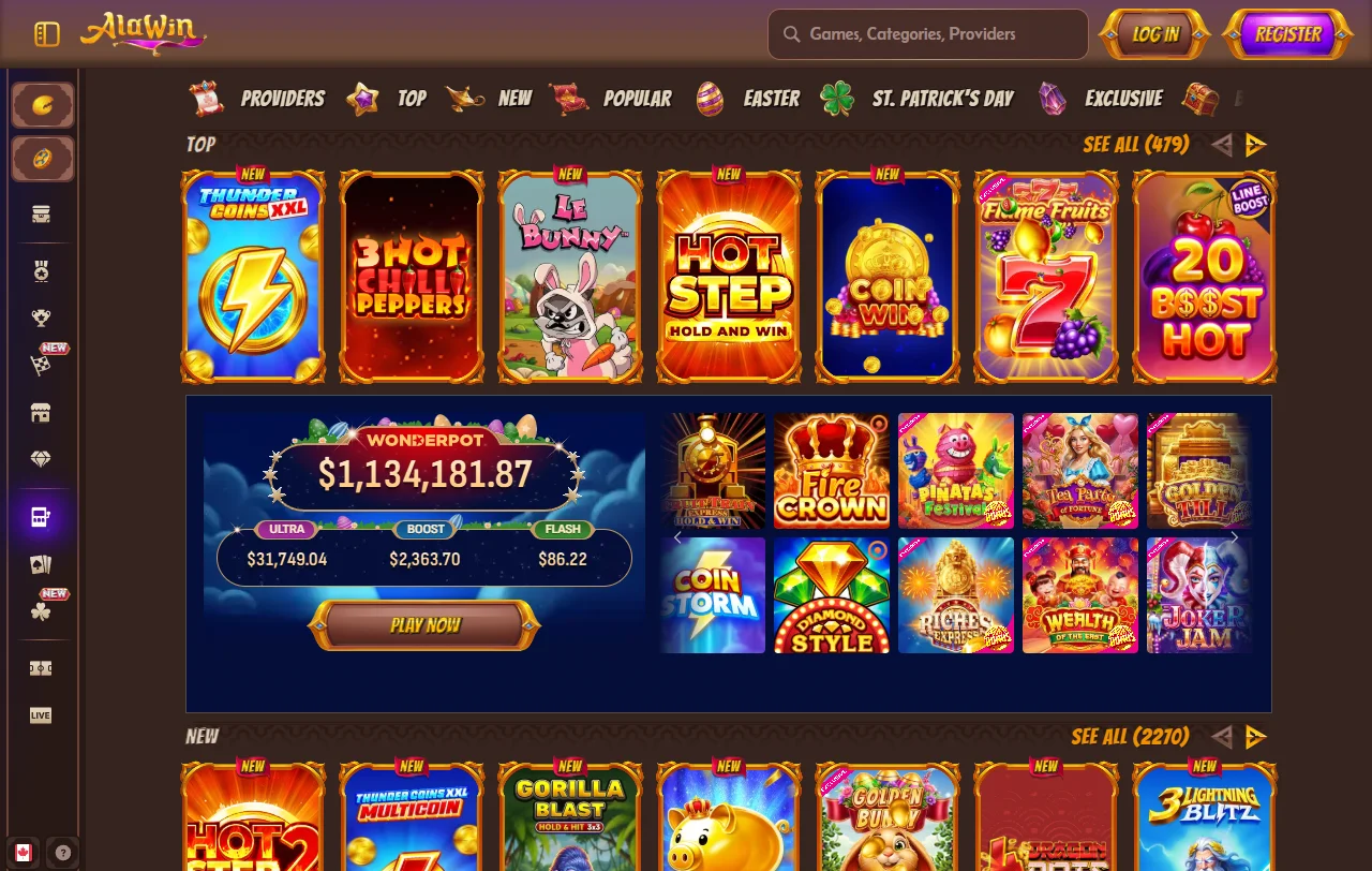 Willkommenspaket von Alawin Casino mit bis zu CHF 2