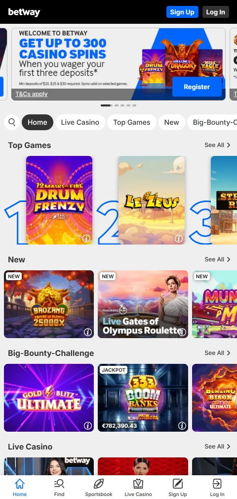 Betway Casino mobil mit Android-App für den britischen Markt