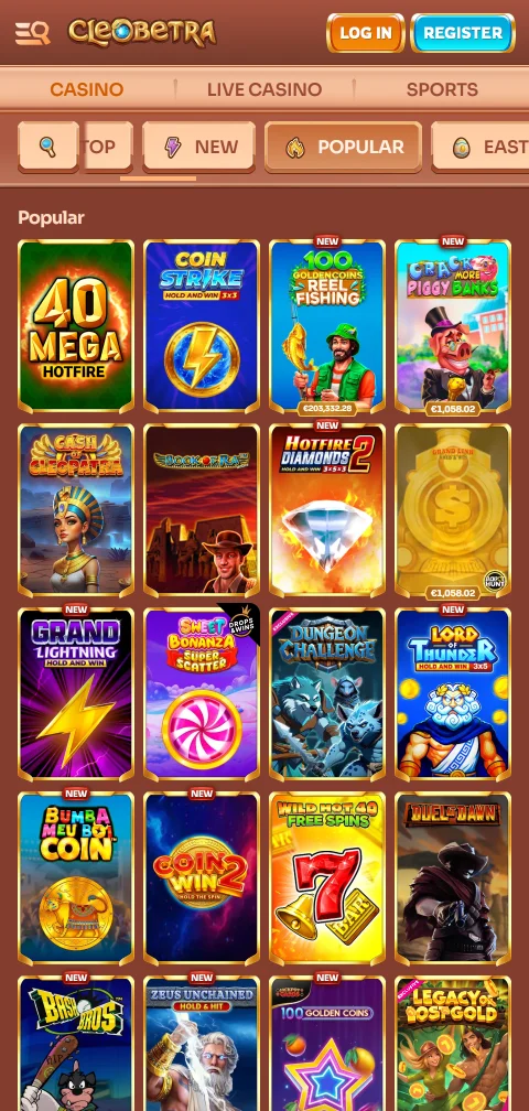 Lizenzangaben und Verantwortungsbereich von Cleobetra Casino im Footer