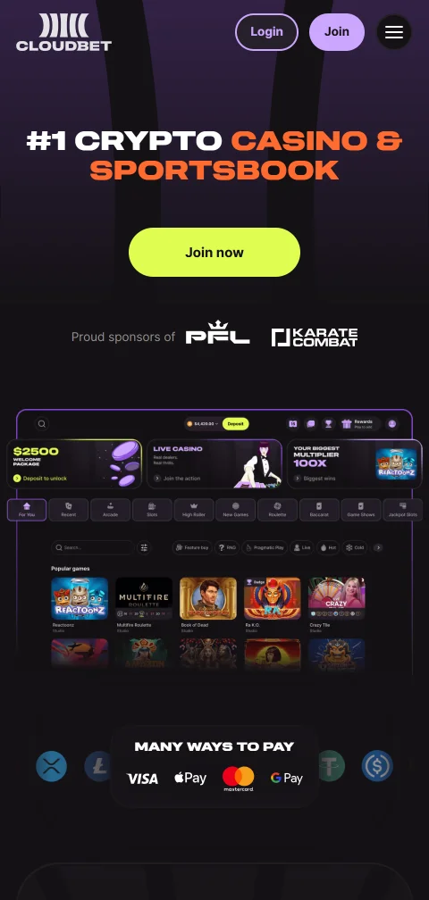 Cloudbet Casino im mobilen Browser auf iOS und Android