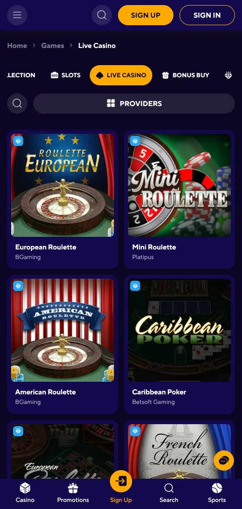 Kasse von Dazard Casino mit Karten, E-Wallets und Kryptowährungen über CoinsPaid