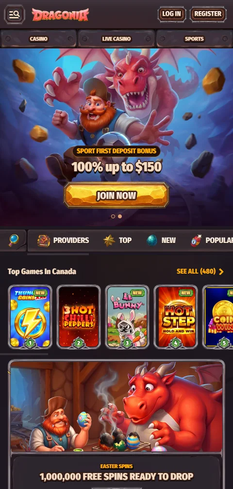 Dragonia Casino als Web-App im mobilen Browser auf iOS und Android