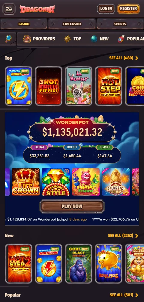 Dragonia Casino Lizenzangaben aus Anjouan und SSL-Verschlüsselung im Footer