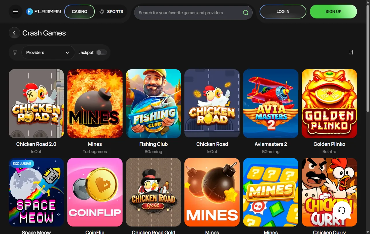 Willkommenspaket von Flagman Casino mit Bonus auf drei Einzahlungen