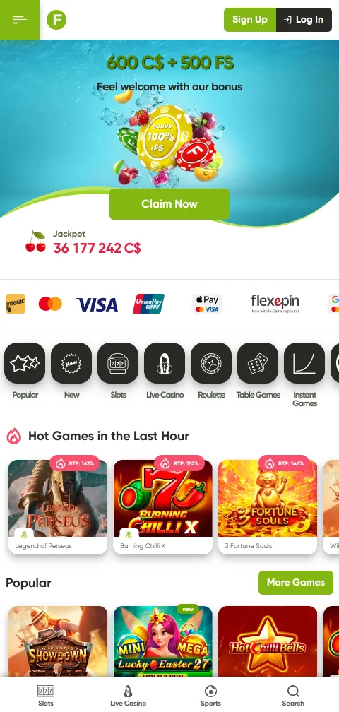 Fresh Casino im mobilen Browser mit Darkmode und Live-Tischen