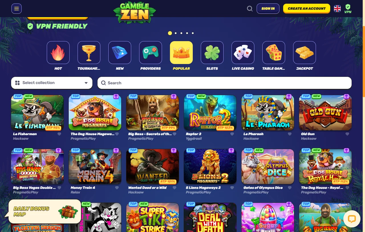 Willkommensbonus von Gamblezen Casino: 200 % bis €500 und 100 Free Spins