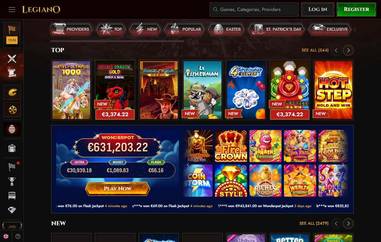 Willkommensbonus von Legiano Casino mit 200 Free Spins und Umsatzbedingungen