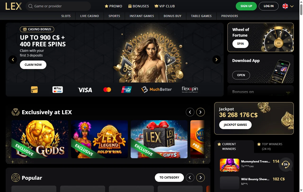 Lex Casino im Überblick: Plattform der Galaktika N.V. mit Curaçao-Lizenz seit 2024