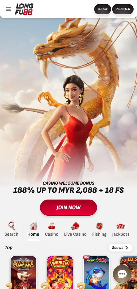 Mobile Browserversion von Longfu88 Casino auf dem Smartphone ohne eigene App