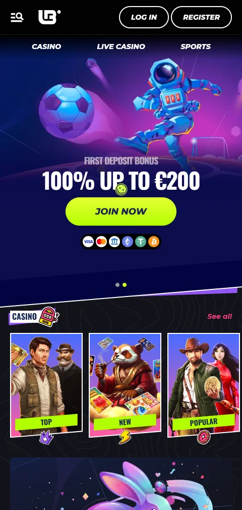 Lunubet Casino in der mobilen Browserversion auf dem Smartphone ohne native App