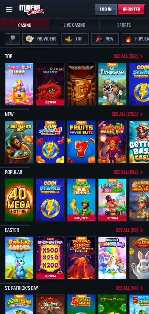 Ein- und Auszahlungen bei Mafia Casino mit Karten, E-Wallets und Krypto