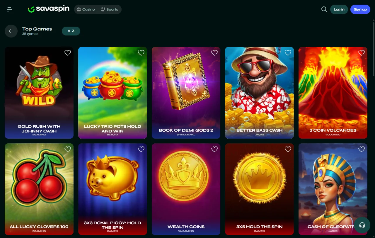 Willkommenspaket von Savaspin Casino mit Free Spins und 35x Umsatz auf den Bonus