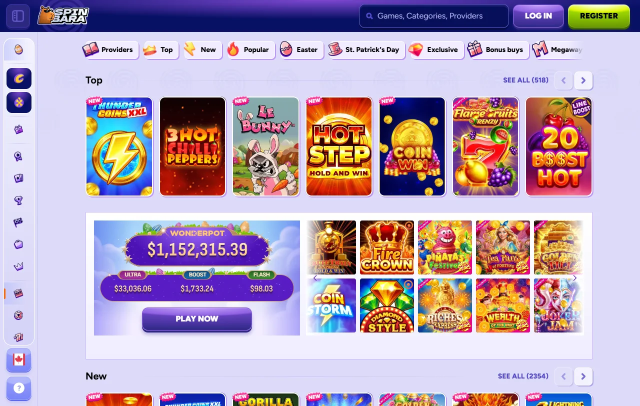 Willkommensbonus von SpinBara Casino mit 100 % und 200 Free Spins samt Umsatzbedingungen