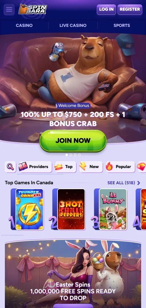 SpinBara Casino im mobilen Browser auf iOS und Android ohne eigene App