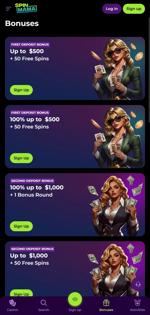 Zahlungsarten bei Spinmama Casino mit Karten, E-Wallets und Kryptowährungen für Schweizer Konten