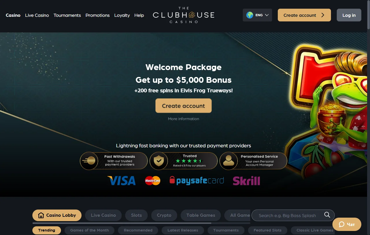 The Clubhouse Casino im Überblick: Betreiberin Dama N.V. und Angebot seit 2021